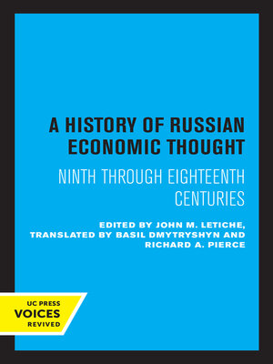cover image of A History of Russian Economic Thought